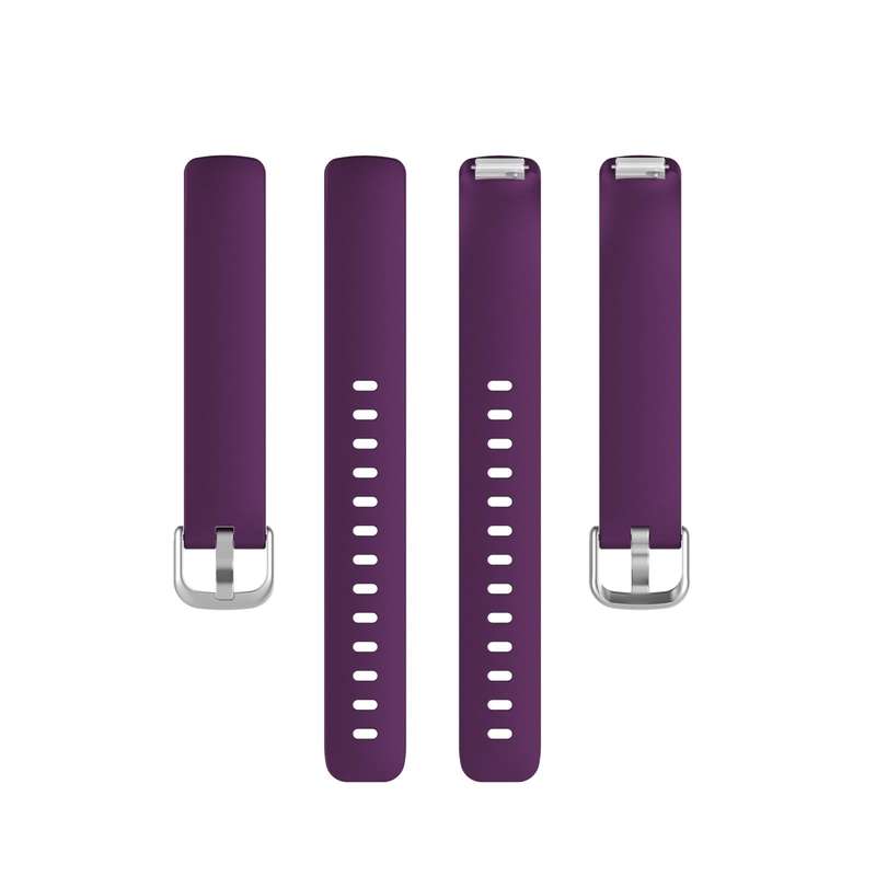 For Fitbit Inspire 2 TPE Watch Band, Size:L(Dark Purple)
