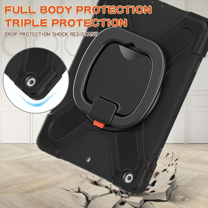 For Apple iPad 10.2 2021 / 2020 / 2019 Contrast Color Silicone + PC Protective Case with Holder &...