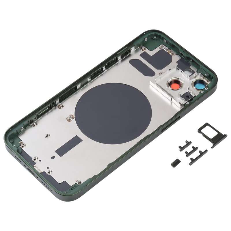 Back Housing Cover with SIM Card Tray & Side  Keys & Camera Lens for iPhone 13(Green)