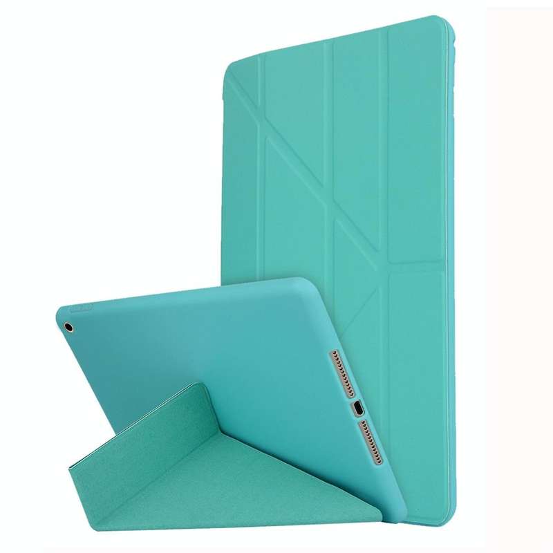 For iPad 10.2 2021 / 2020 / 2019 TPU Horizontal Deformation Flip Leather Case with Holder(Green)