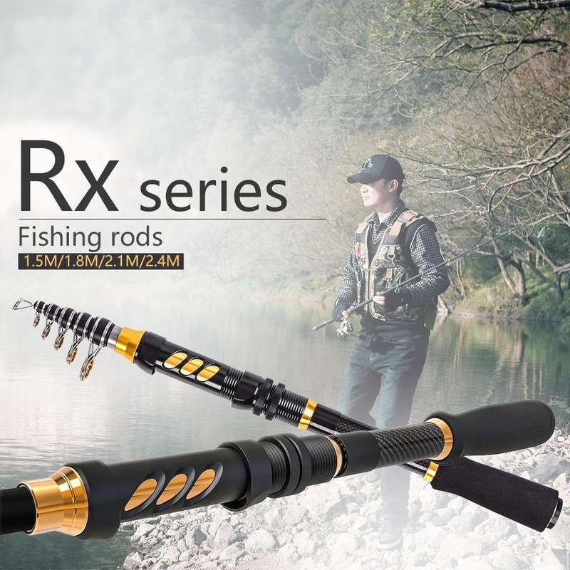 LEO 28004 Short Carbon Sea Pole Mini Road Fishing Rod Fishing Gear, Length: 150cm