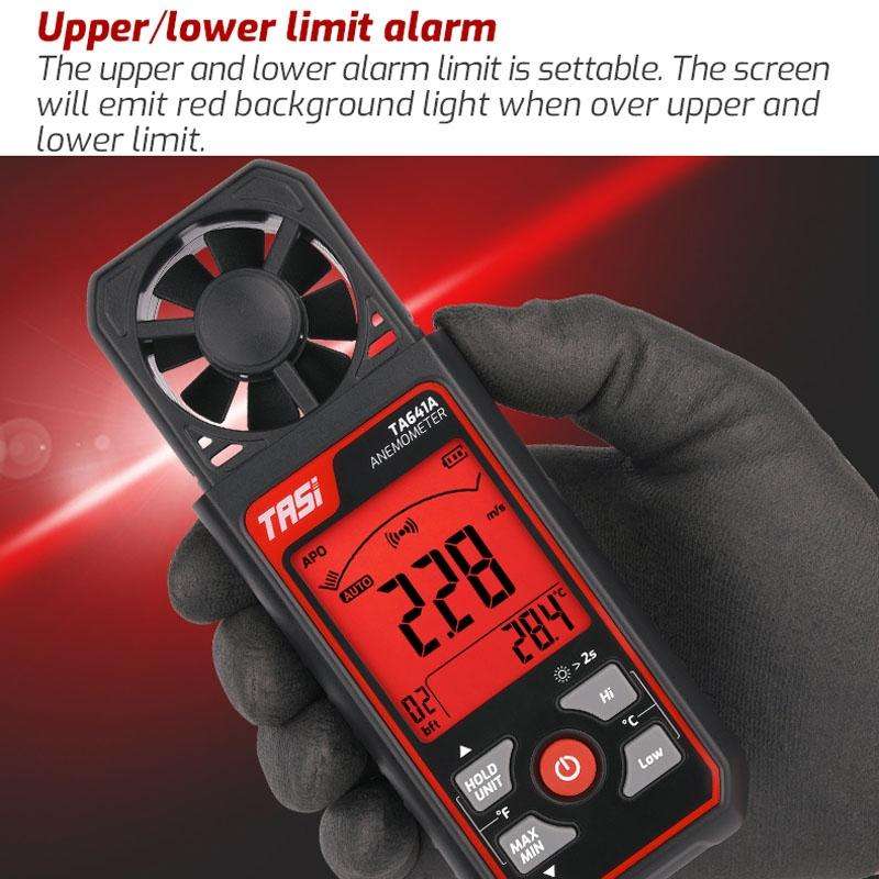 TASI TA641A High Precision Wind Speed Instrument Wind Volume Tester Handheld Wind Speed Meter