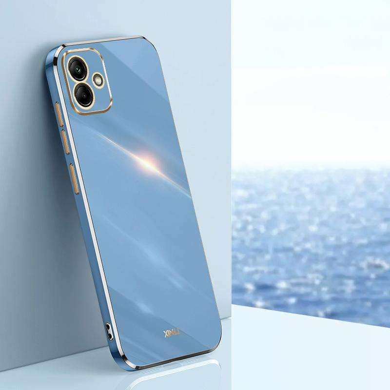 For Samsung Galaxy A05 XINLI Straight Edge 6D Electroplate TPU Phone Case(Celestial Blue)