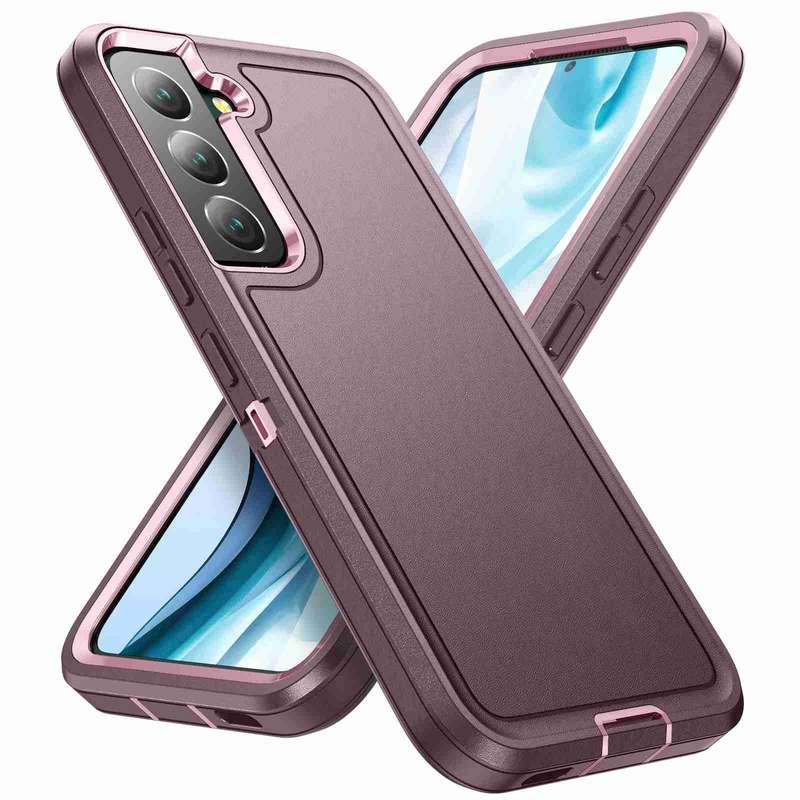 For Samsung Galaxy S23 5G Life Waterproof Rugged Phone Case(Purple + Pink)