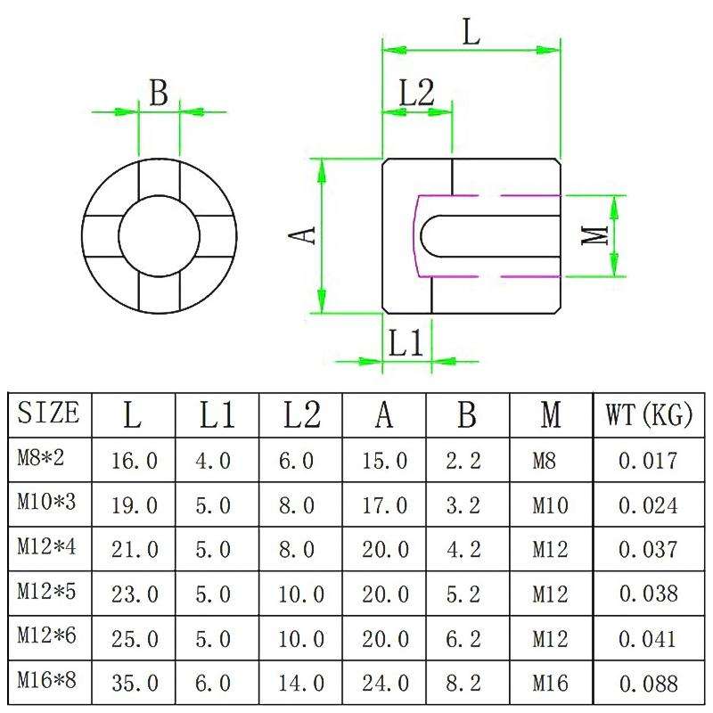 M16x8 316 Stainless Steel Garden Wire Rope Cross Fixed Clip