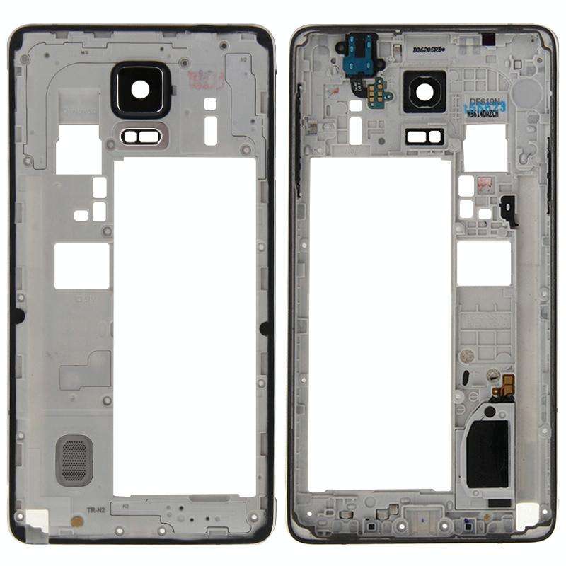 For Galaxy Note 4 / N910V Middle Frame Bezel Back Plate Housing Camera Lens Panel with Speaker Ri...