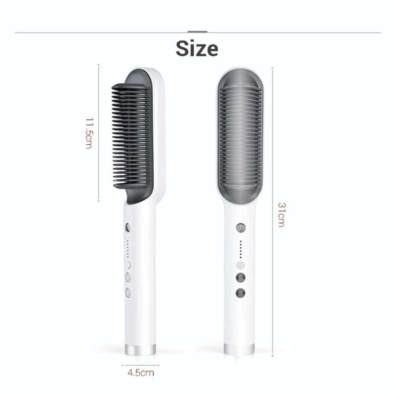 K-SKIN KD380 Hair Straightener Electric Straight Hair Curler Comb Brush PTC Heating Ceramic Strai...
