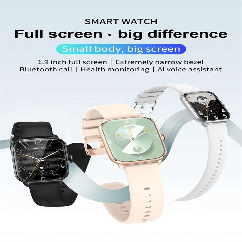 KT65 1.9 inch Color Screen Smart Watch,Support Heart Rate Monitoring/Blood Pressure Monitoring(Gold)