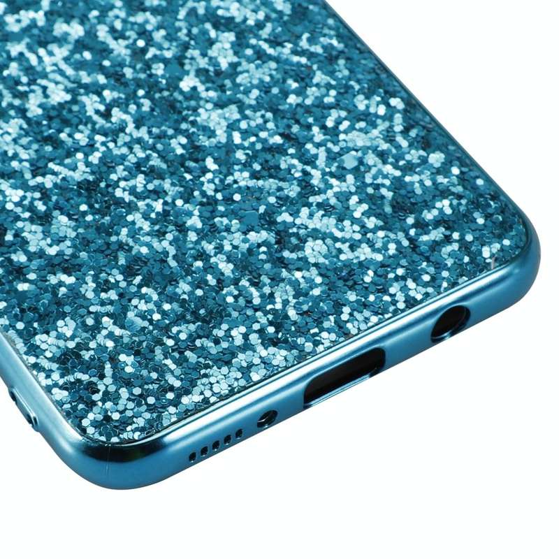 Glittery Powder Shockproof TPU Case for Galaxy A50(Gold)