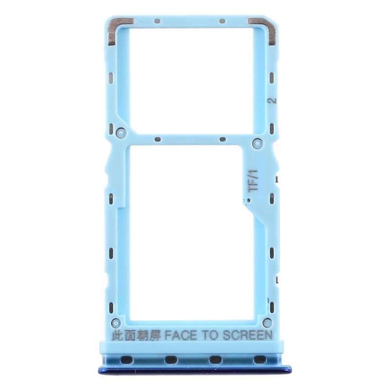 SIM Card Tray + SIM Card Tray / Micro SD Card Tray for Xiaomi Mi CC9e / Mi A3(Blue)