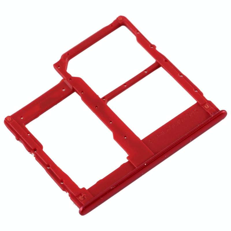 For Galaxy A40 SIM Card Tray + SIM Card Tray + Micro SD Card Tray (Red)