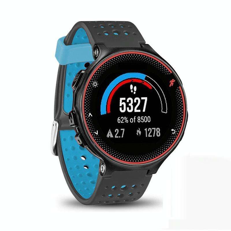 For Garmin Forerunner 235 Two-color Watch Band(Black Blue)