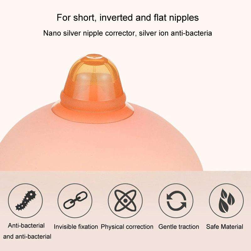 Maternity Inverted Nipple Silicone Corrector For Teen Girls Flat Breast Protector(Transparent)