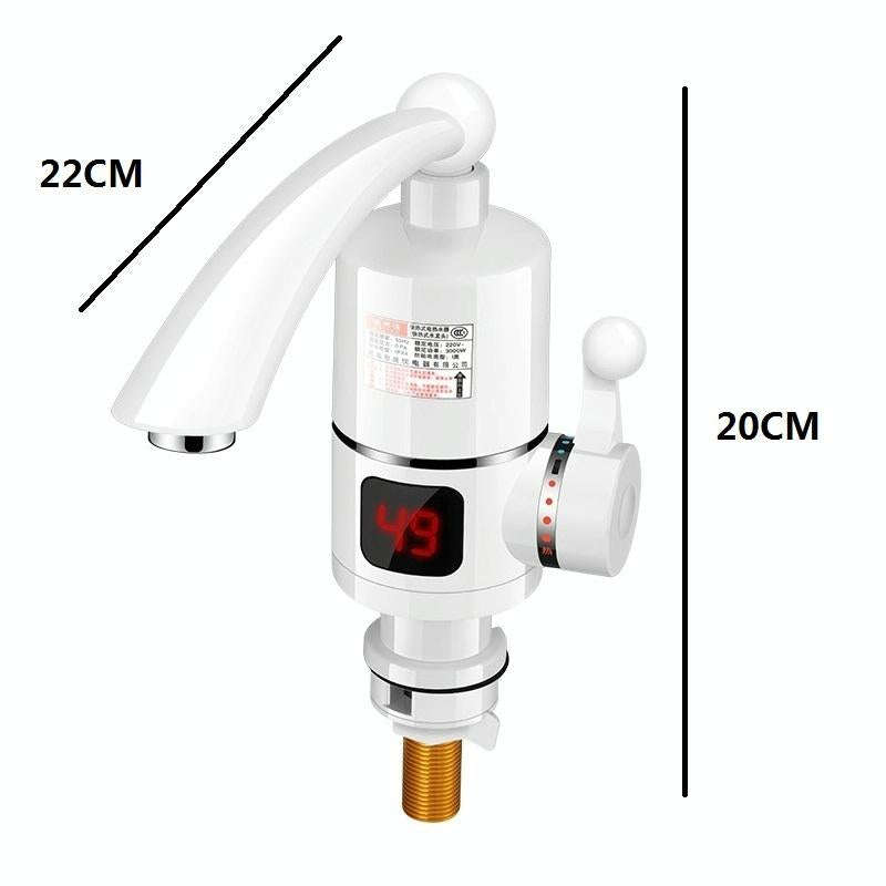 Digital Display Electric Heating Faucet Instant Hot Water Heater CN Plug Digital Display Horizont...