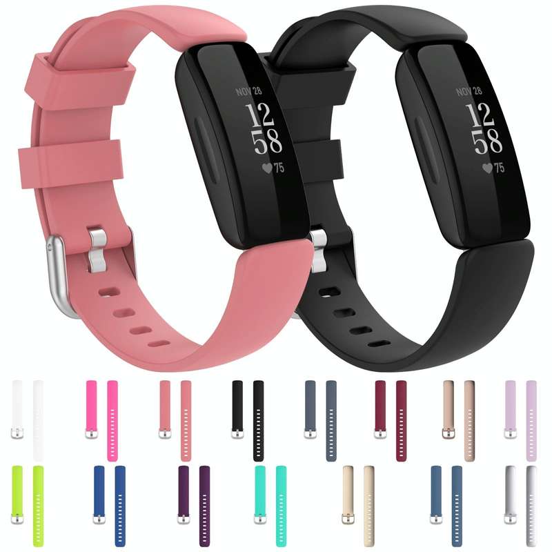 For Fitbit Inspire 2 TPE Watch Band, Size:S(Black)