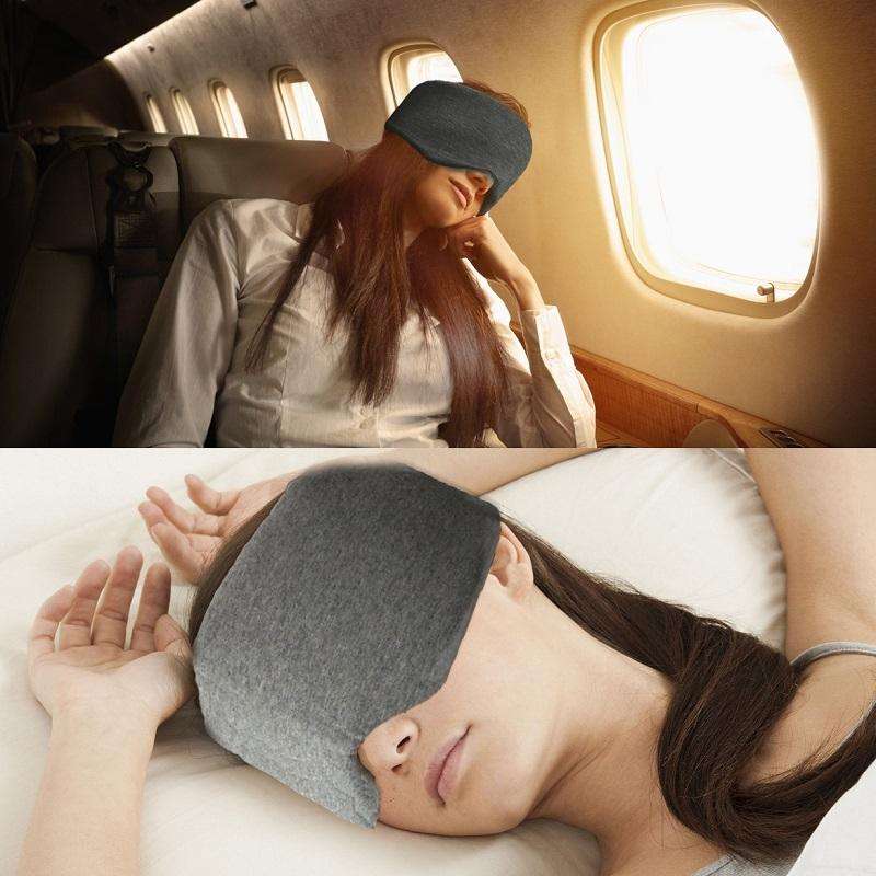 Oversized Cotton Breathable Blackout Sleep Eye Mask(Gray)