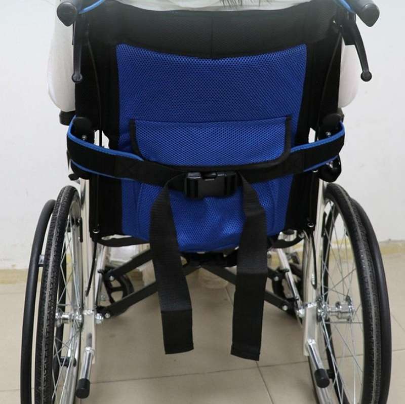 Disabled Wheelchair Anti-Tilting Elastic Fixing Belt(Black)
