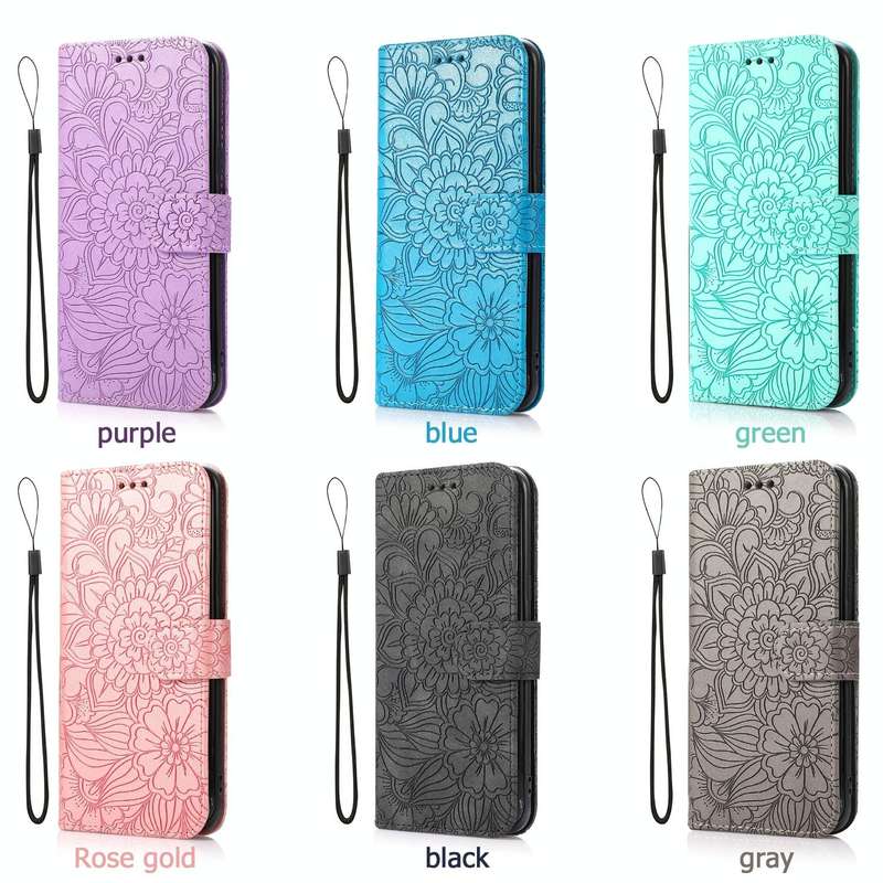 For Samsung Galaxy A5 (2017) Skin Feel Embossed Sunflower Horizontal Flip Leather Case with Holde...