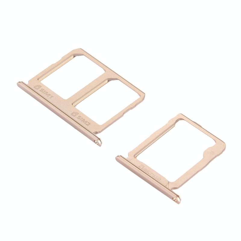 For Galaxy C9 Pro / C9000 SIM Card Tray + Micro SD Card Tray (Gold)