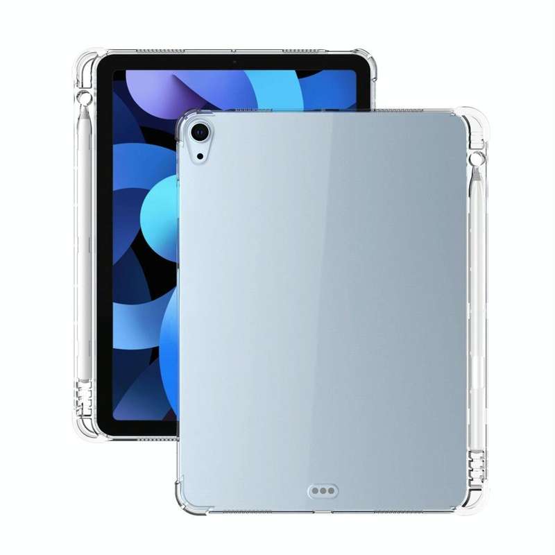 For iPad Air 2022 / 2020 10.9 Transparent All-inclusive TPU Silicone Anti-drop Protective Case wi...