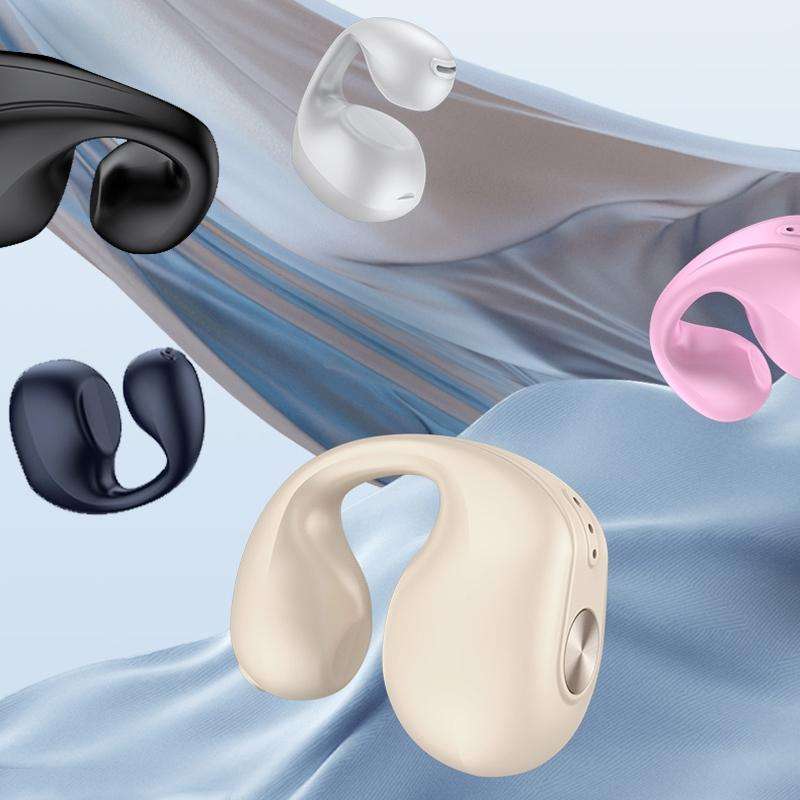Single Ear Bone Conduction Bluetooth Earphone In-Ear Wearable Running Sports Mini(White)