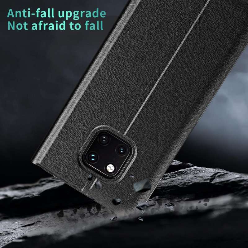 For Huawei P30 Pro Side Electroplated Dormant Ultra-Thin Horizontal Flip Leather Case with Holder...
