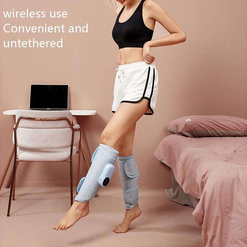 Home Constant Temperature Wireless Leg Massage, Style: Pink Single Hot Compress+Air Pressure