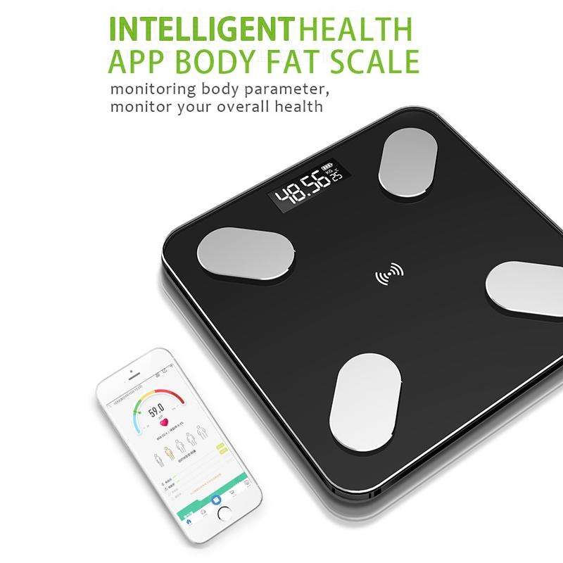 Smart Bluetooth Weight Scale Home Body Fat Measurement Health Scale Charge Model(Rose Gold True C...