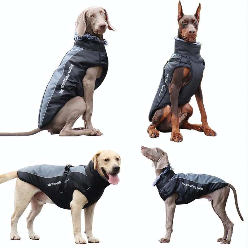 BL-683 Keep Warm Reflective Dog Clothes, Size: XXXL(Grapefruit Red)