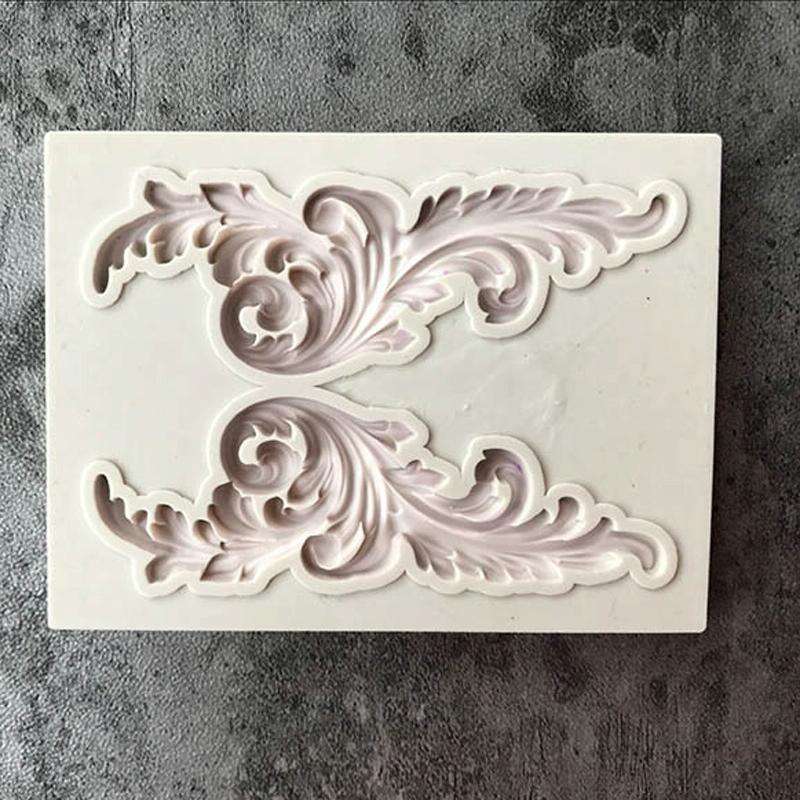 5 PCS Relief Fondant Cake Silicone Mold DIY Chocolate Mold,Style: D215