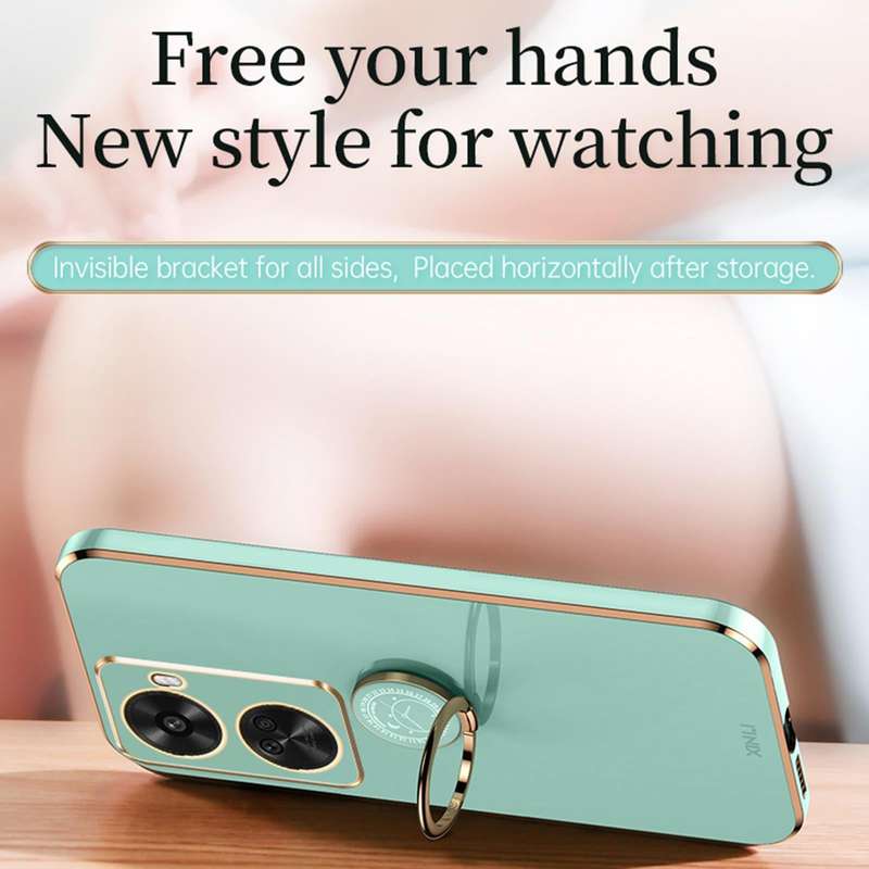 For Huawei Nova 11 SE XINLI Straight Edge 6D Electroplate TPU Phone Case with Ring Holder(Cherry ...