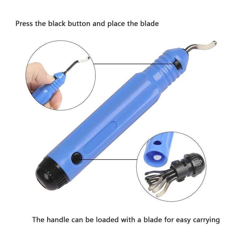 NB1100 Hand Deburr Trimming Knife Scraper, Style:Handle + 1 Cutter Head