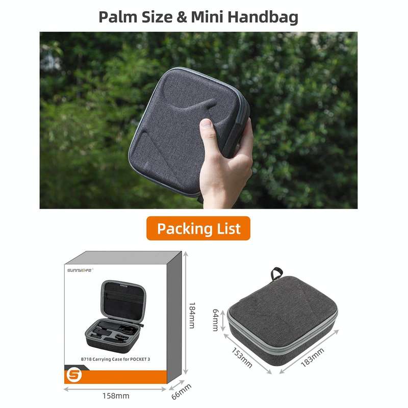 For DJI Osmo Pocket 3 Sunnylife Storage Case Box Full Set Bag