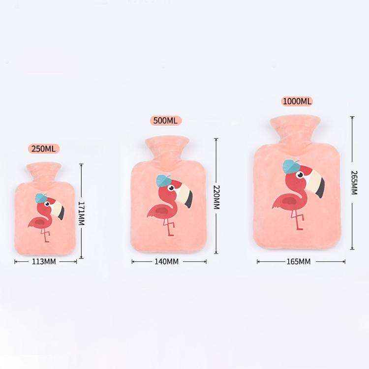 250ml Water Injection Hot Water Bottle Creative Mini PVC Irrigation Water Heating Bag(Dark Green)