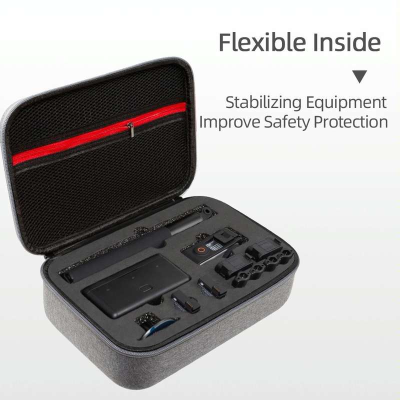 For DJI Osmo Action 3 Carrying Storage Case Bag,Size: 21.5 x 29.5 x 10cm (Grey)