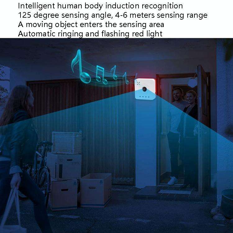 Wireless Human Body Sensing Doorbell Help Call Alarm + Wireless Button Kit