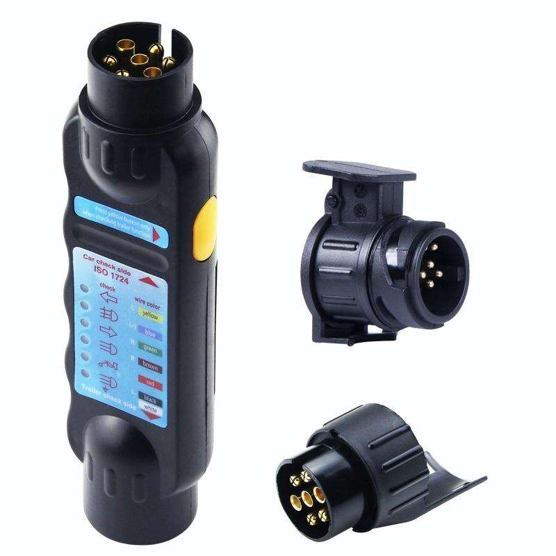 TS170E-Z 12V Car Resistance Trailer Plug Socket Trailer Tester Connector Recorder With 2 Conversi...