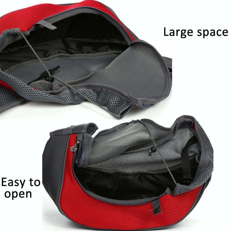 Pet Bag Widened Shoulder Strap Breathable Messenger Cat Bag,Size: Small(Red)