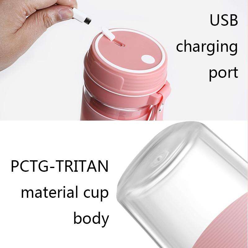 FS1300 Mini Juicer Home Portable Cooking Machine Student Juice Cup Juicer, Colour: Gem Blue Four ...