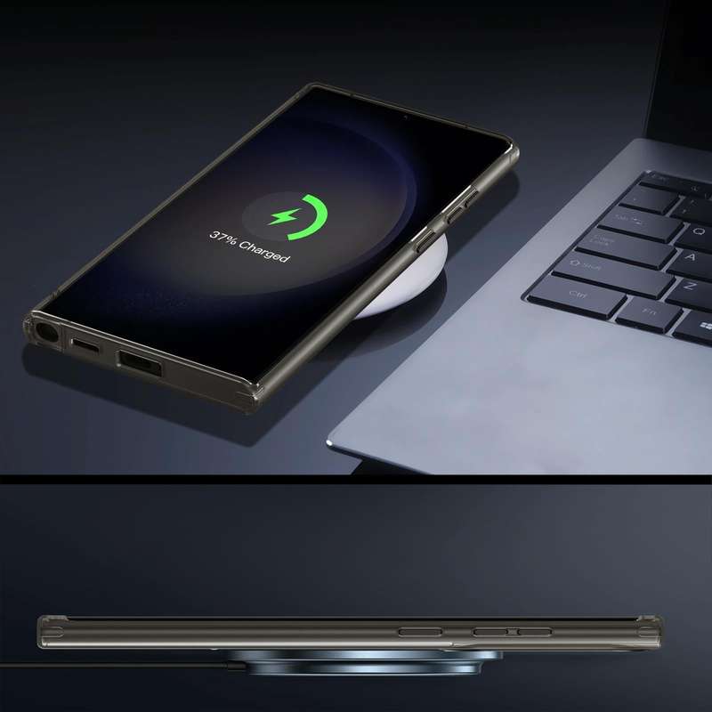 For Samsung Galaxy S22 Ultra 5G LK 3 in 1 MagSafe Magnetic Holder Phone Case(Black)