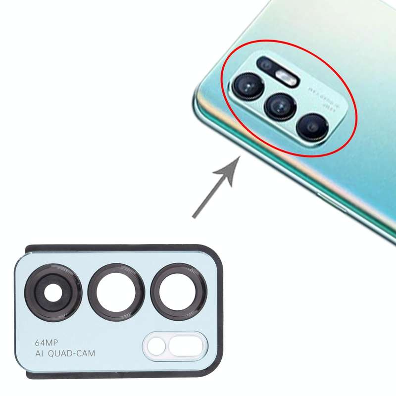 For OPPO Reno6 5G PEQM00, CPH2251 Camera Lens Cover (Blue)