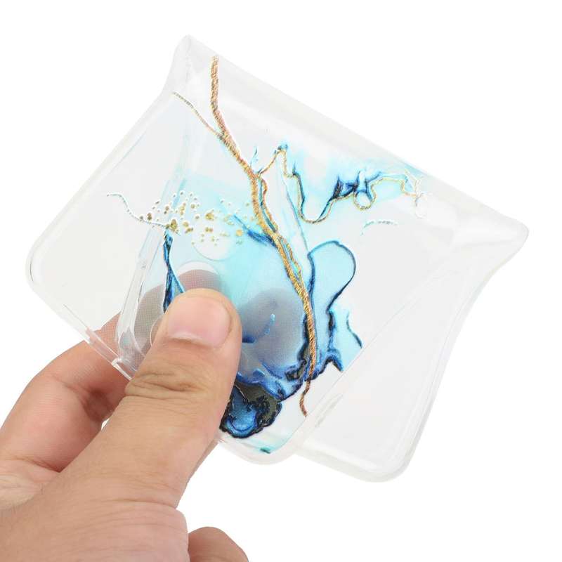 For Samsung Galaxy A15 5G Hollow Marble Pattern TPU Phone Case(Blue)