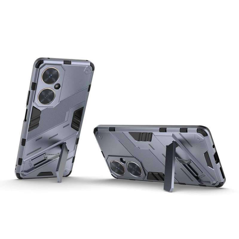 For Huawei nova 11i 4G Punk Armor 2 in 1 PC + TPU Phone Case with Holder(Grey)