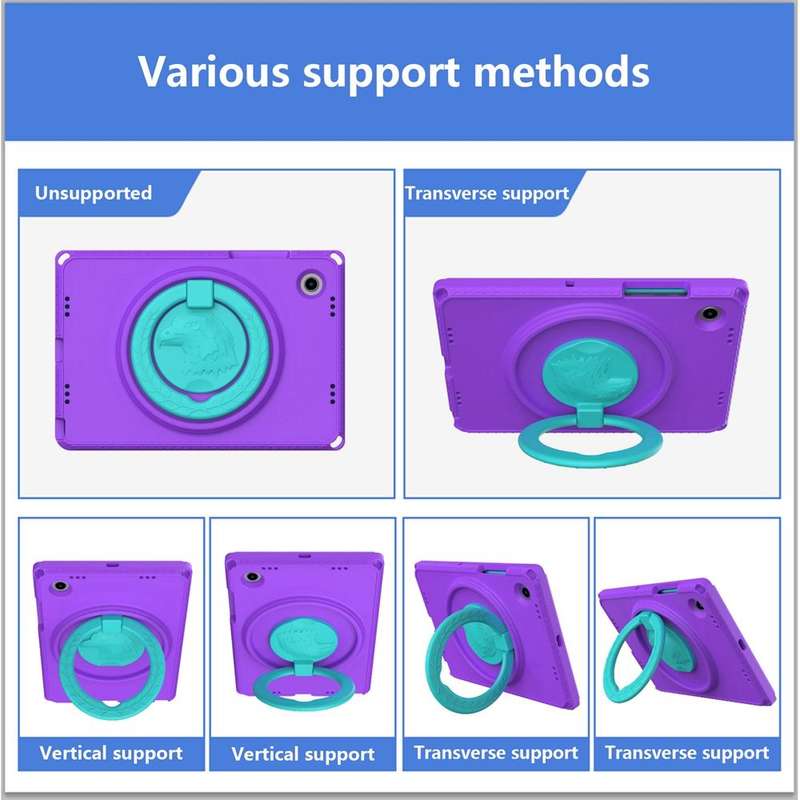 For Samsung Galaxy Tab A8 10.5 2021 EVA + PC Shockproof Tablet Case with Waterproof Frame(Purple)