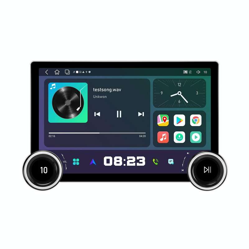 11.8 Inch 4+64G Dual Knob Player Android Large Screen Navigation Wireless CarPlay Reversing Image...