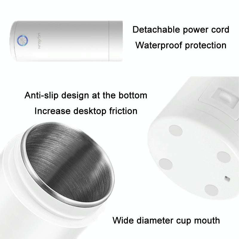 UGASUN Travel Portable Mini Electric Heated Water Cup, Color: UK Plug (White)