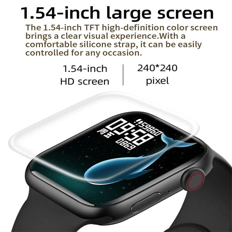 T500 Plus 1.44 inch Color Screen Smart Watch,Support Heart Rate Monitoring/Blood Pressure Monitor...