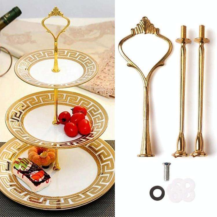 1 Set Sweets Candy Cupcake Tray Wedding Party Cake Display Stand Zinc Alloy Golden Tone cake stan...