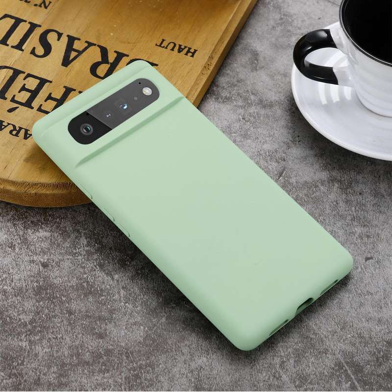For Google Pixel 6 Pure Color Liquid Silicone Shockproof Full Coverage Case(Green)