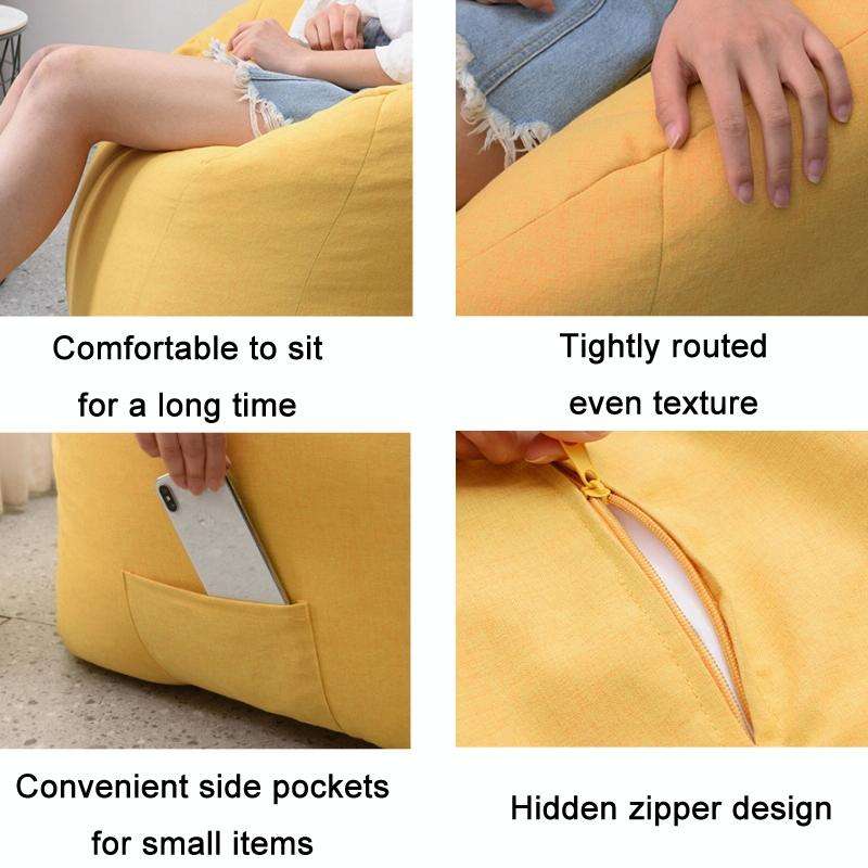 Cotton Lazy Sofa Removable And Washable Cloth Cover(Royal Blue)